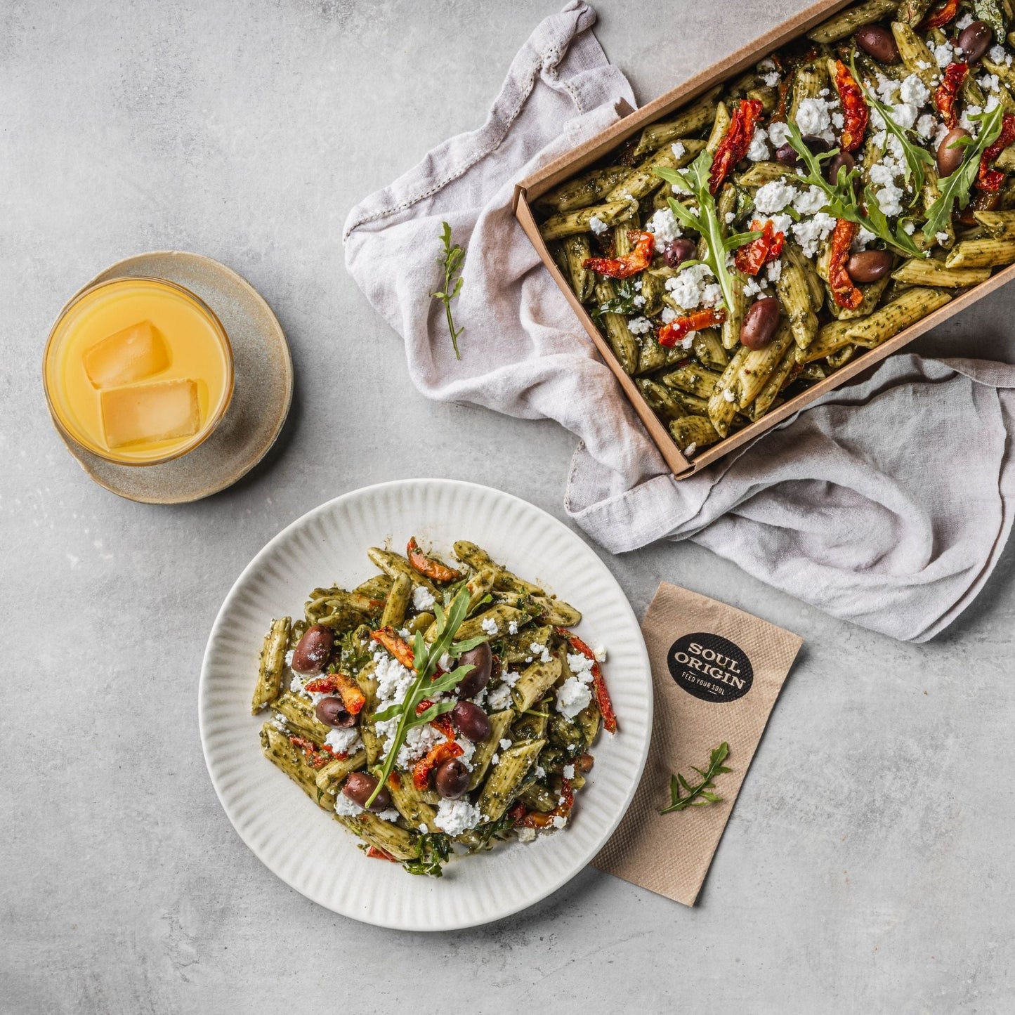 Salad Platter: Vegetarian Pesto Pasta